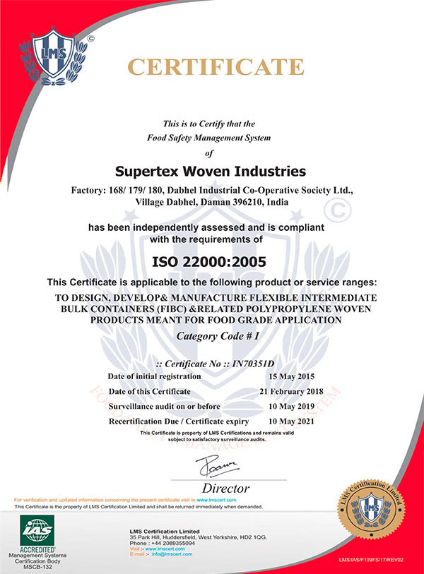 ISO 22000 Certified
